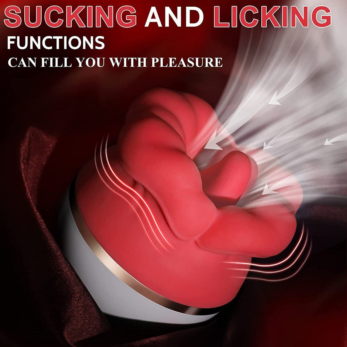 Big Mouth Tongue-Licking & Sucking Rose Vibrator