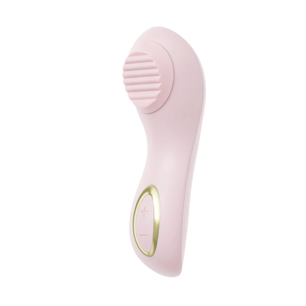 Blush Dahlia Handheld Clit Rotating Vibrator