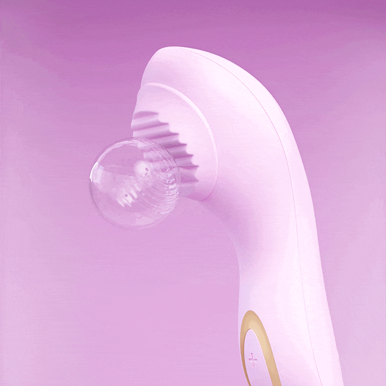 Blush Dahlia Handheld Clit Rotating Vibrator