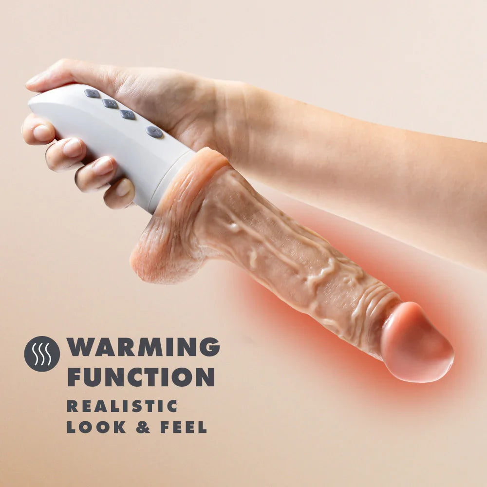 Blush Dr. Skin Dr. Hammer 7 Inch Vibrating & Thrusting Dildo with Suction Base Remote Controlled