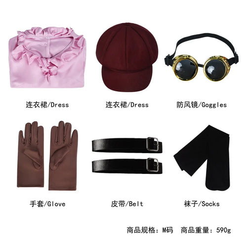 Anime Koala Cosplay Costume Woman Koala Pink Dress Hat Sexy Uniform Wig Set Halloween Carnival Party Play Outfit for Women