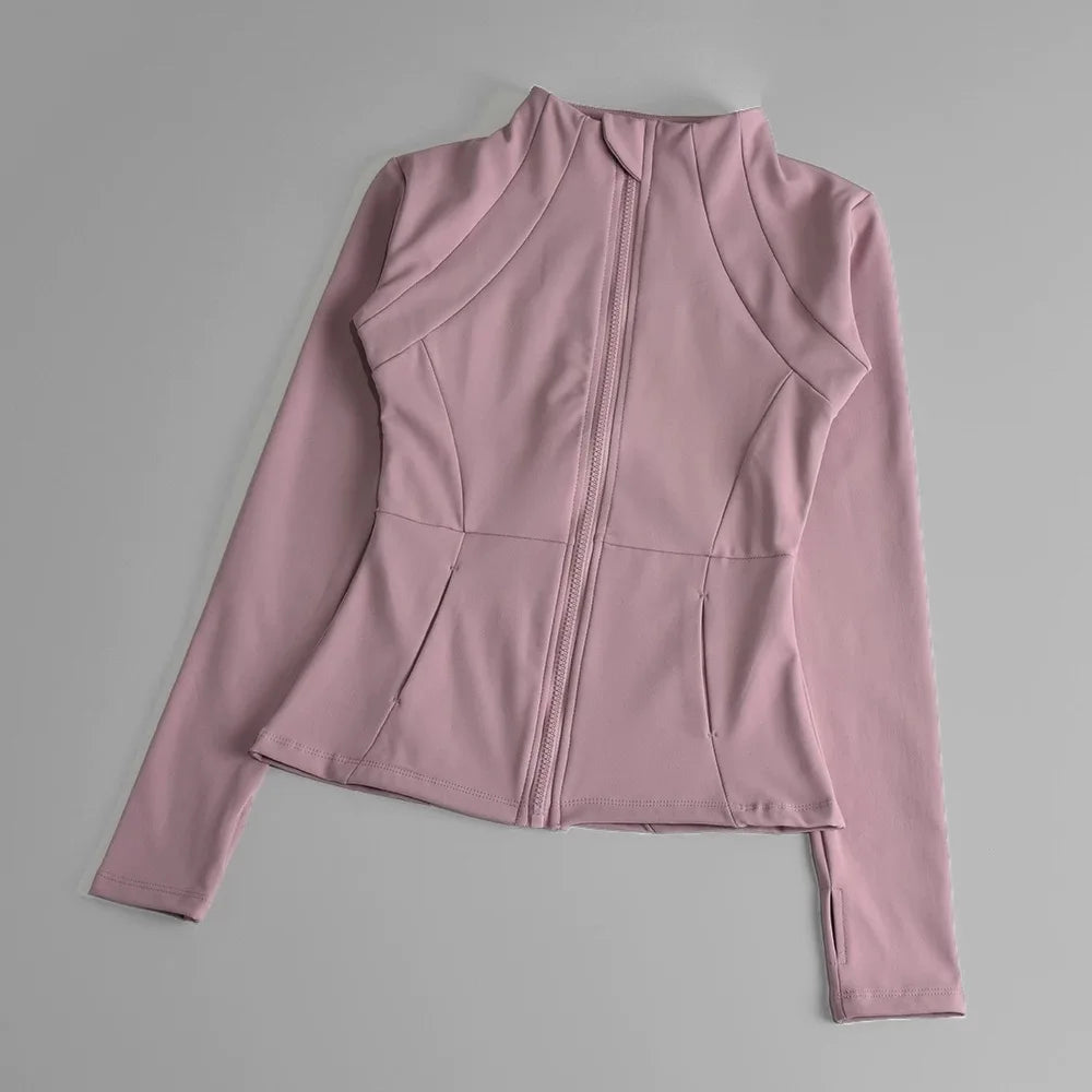 New yoga clothes for women, long sleeved running, fitness, slimming, versatile yoga jackets, training sports tops, jackets