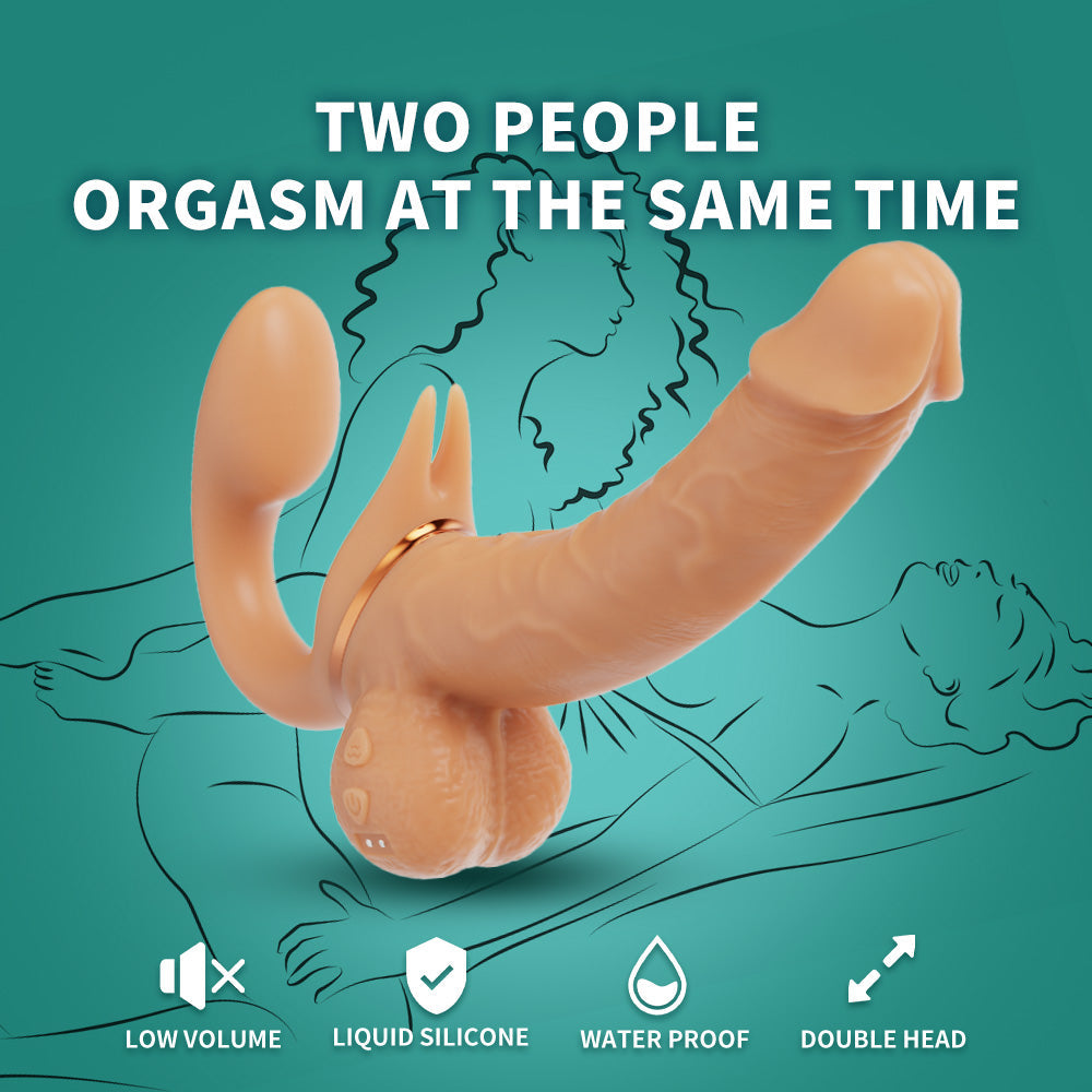 Cannon Double-Ended Vibrating Realistic Dildo Strapless Strap-On
