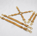 BDSM Connector Set Marble Mustard Leather Bondage Connectors