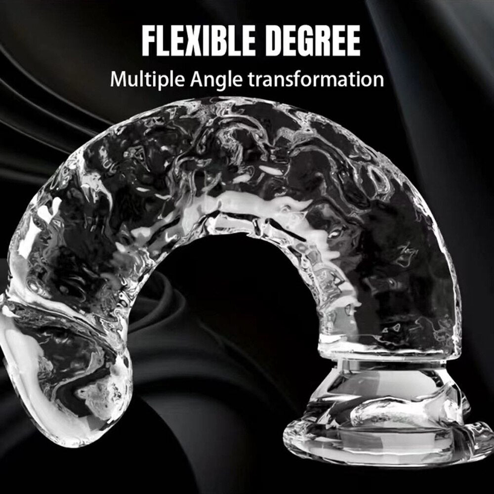 ZQ Crystal TPE Suction Cup Dildo