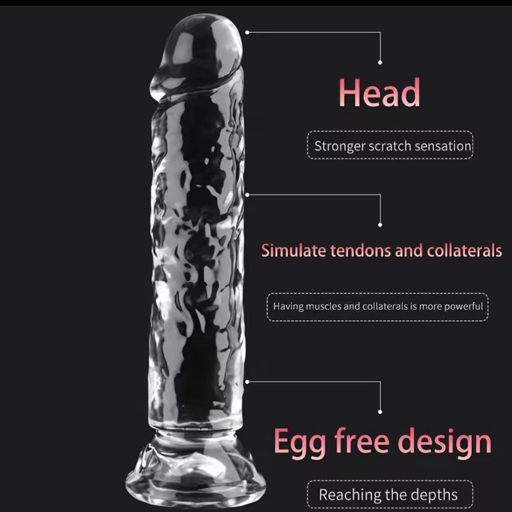ZQ Crystal TPE Suction Cup Dildo