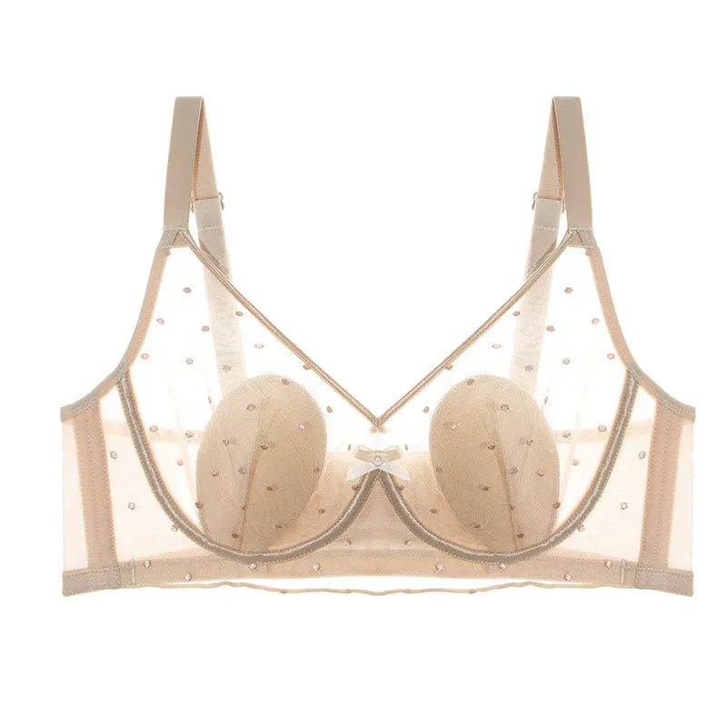 Rabbit Ear Cup Women Bra Soft Underwire Full Cup Ultra Thin Anti Sagging Support Brassiere For Small And Large Bust Intimates