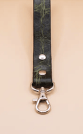 Marble Olive Mini BDSM Leather Leash