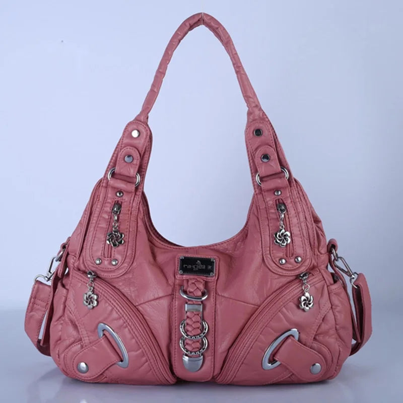 Angel Kiss Women Handbags Fashion Shoulder Bag Large Tote Top-handle Shopping Pack Multifunctional Satchel Lady Hobos Big Purse