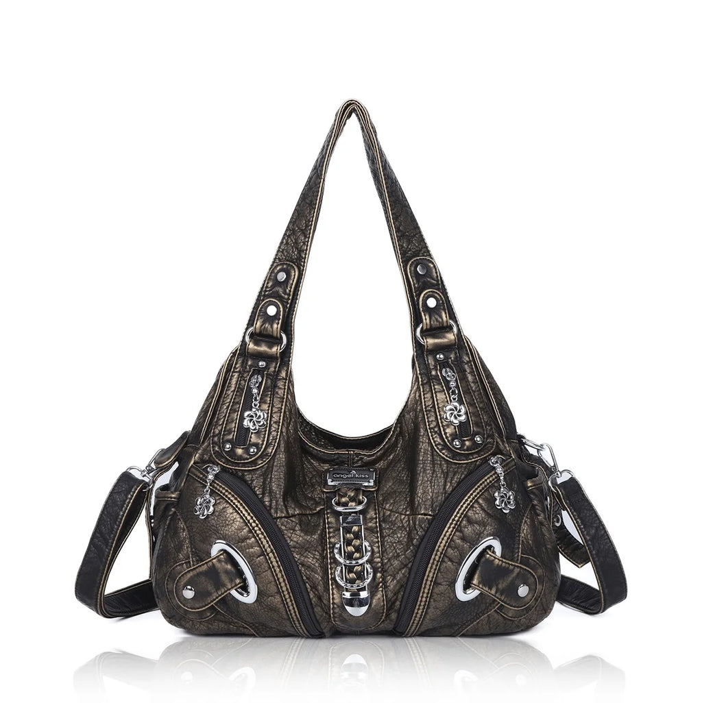 Angel Kiss Women Handbags Fashion Shoulder Bag Large Tote Top-handle Shopping Pack Multifunctional Satchel Lady Hobos Big Purse