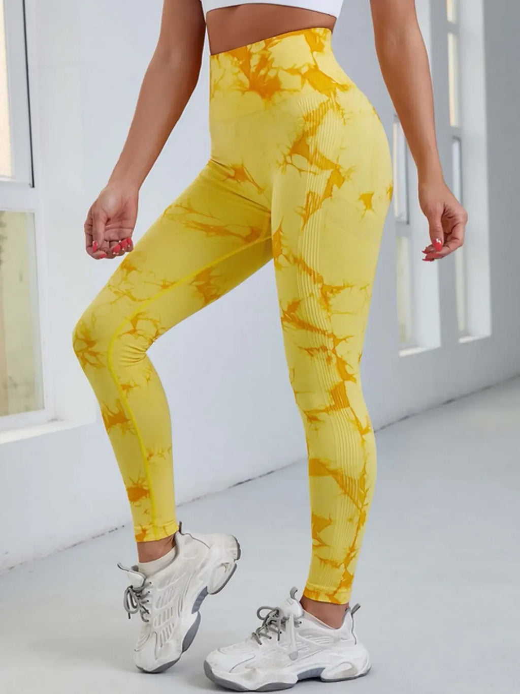 Women's Seamless Tie-dye Yoga Pants High Waist Soft Comfortable Gym Fitness Sportswear Workout Leggings Tights