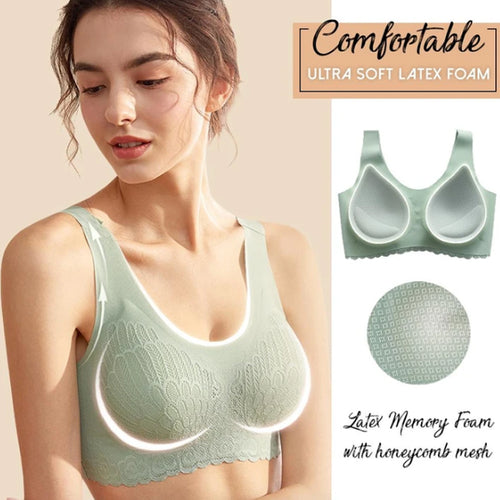 Latex Underwear Seamless Steel Ring Bra