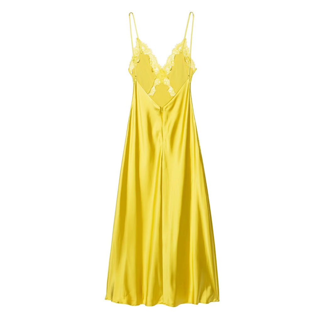 Sexy Sleepwear 2025 Summer Thin Ice Silk Strap Sleeping Skirt Pure Desire Style High end Home Clothing