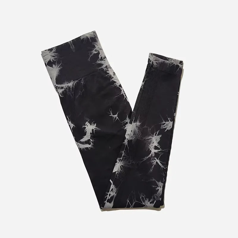 Tie Dye Seamless Leggings For Women High Waist Yoga Pants  Scrunch Butt Lifting Tights Fitness Workout Leggins Gym Clothing