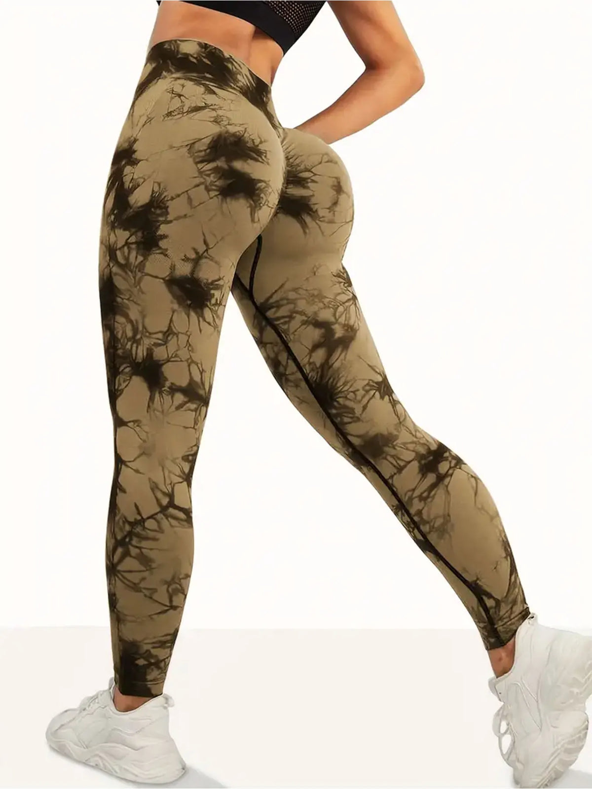 Women's Seamless Tie-dye Yoga Pants High Waist Soft Comfortable Gym Fitness Sportswear Workout Leggings Tights