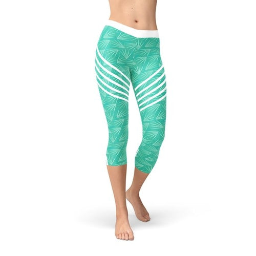 Turquoise Capri Leggings