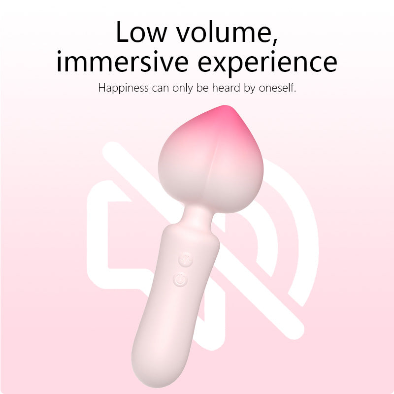 Peach Clitoral Mini AV Wand Vibrator