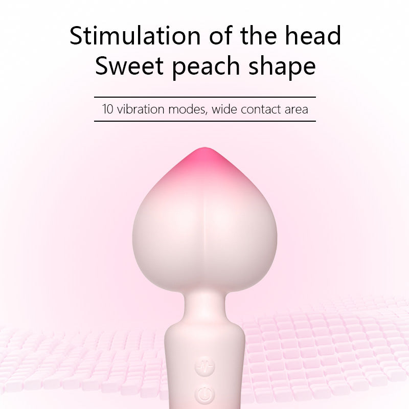 Peach Clitoral Mini AV Wand Vibrator