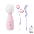 POPOCAT Mini AV Wand Vibrator with G-Spot Vibrator & Nipple Clamps App Controlled