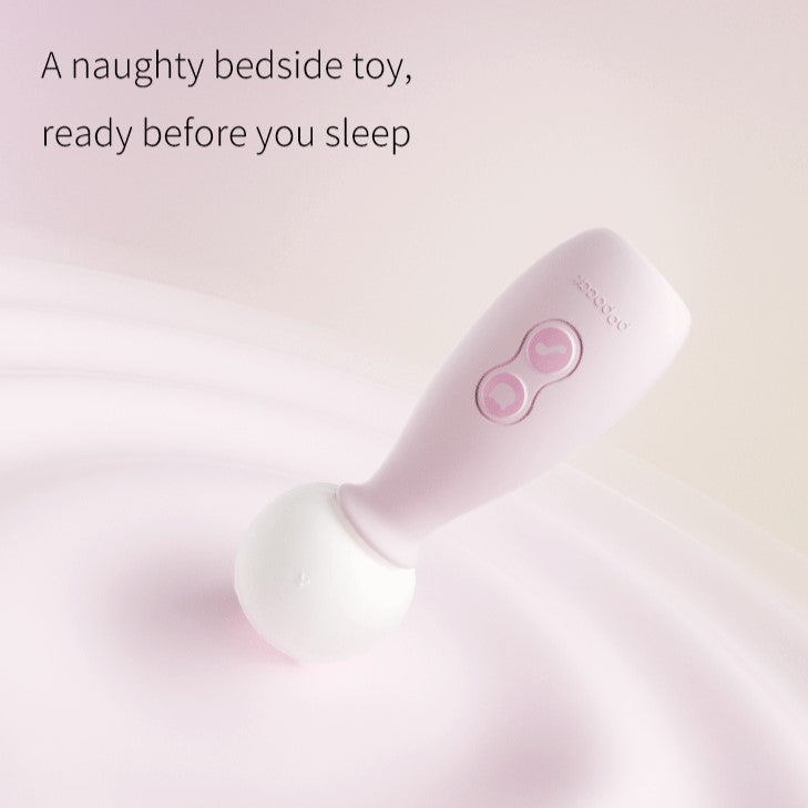 POPOCAT Mini AV Wand Vibrator with G-Spot Vibrator & Nipple Clamps App Controlled