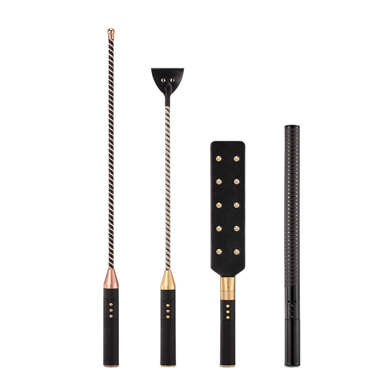 Roomfun Electric Shock BDSM Crop, Paddle, Cane & Stick Set